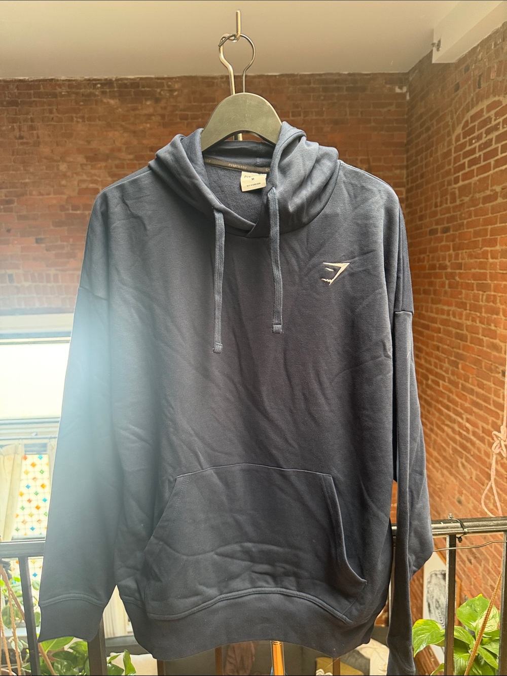 Gymshark Navy Drawstring Hoodie with Subtle Logo